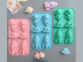 Molde silicona ASTRONAUTA 6 figuras